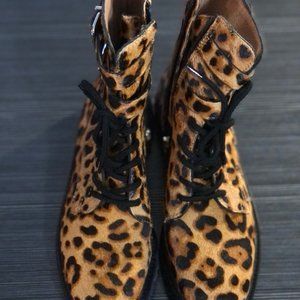 NWOT Antonio Melani Calf Fur Leopard Boots